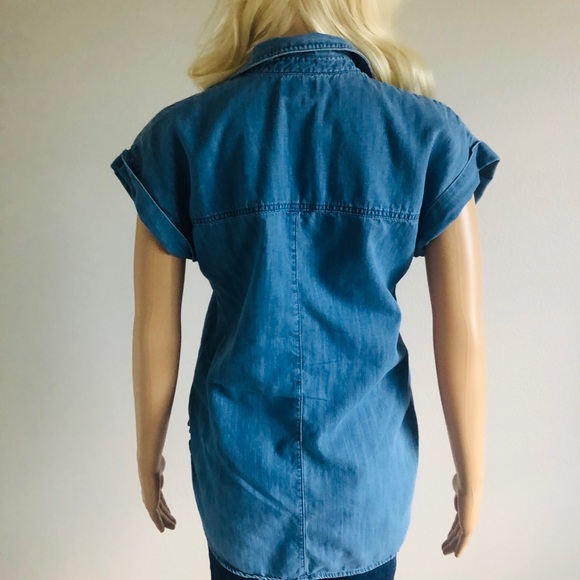 J.Crew Chambray Shirt SZ 0 - Picture 2 of 3